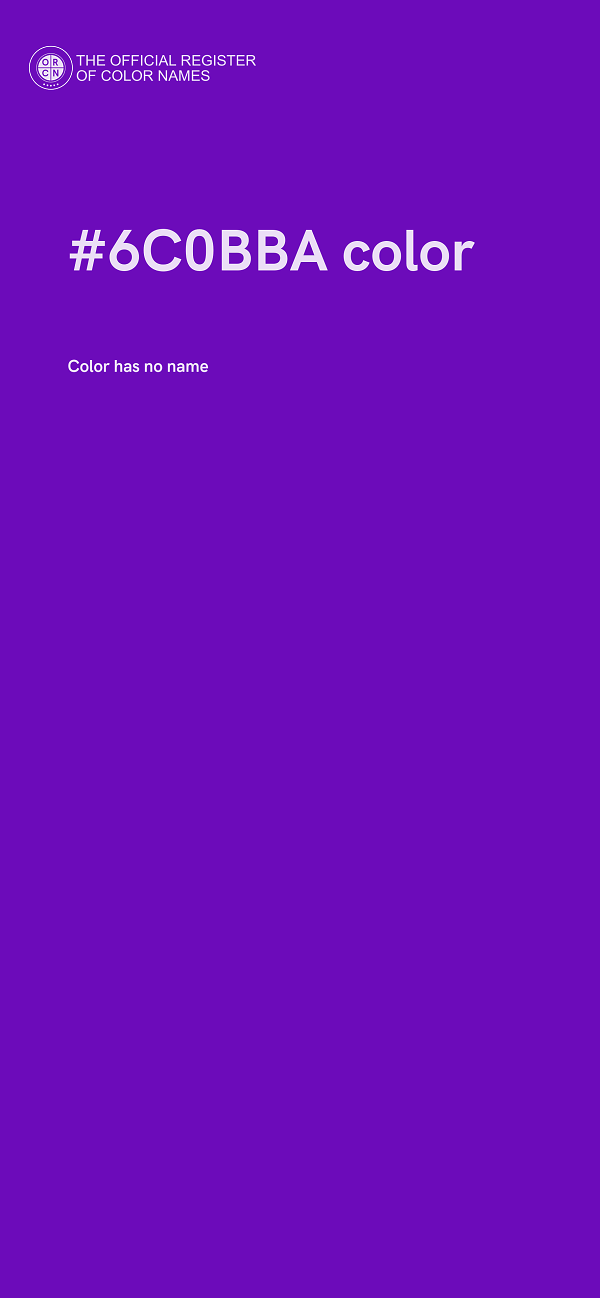 #6C0BBA color image