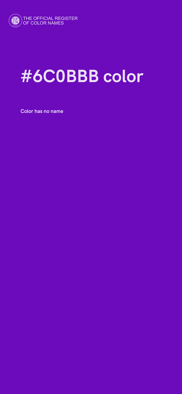 #6C0BBB color image