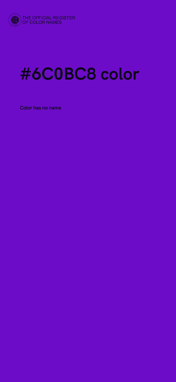 #6C0BC8 color image