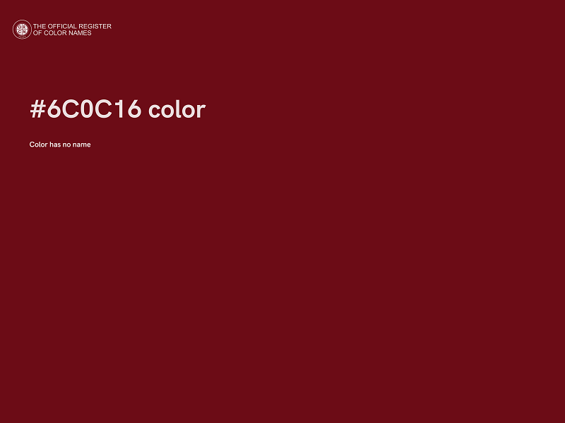 #6C0C16 color image