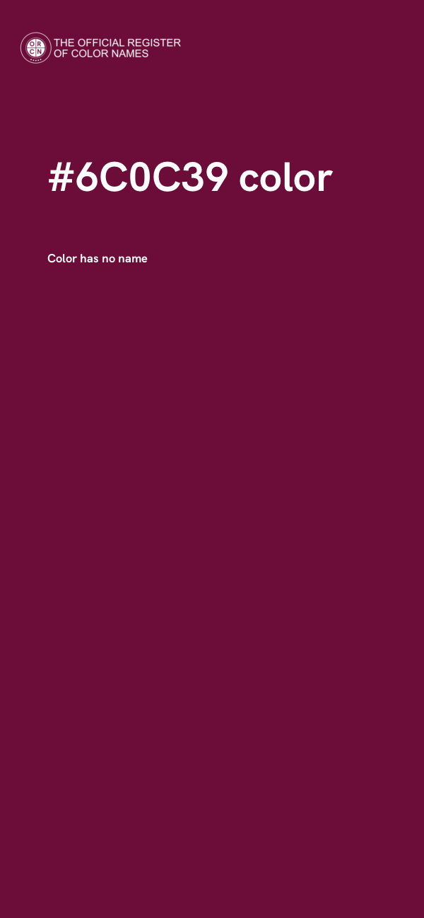 #6C0C39 color image