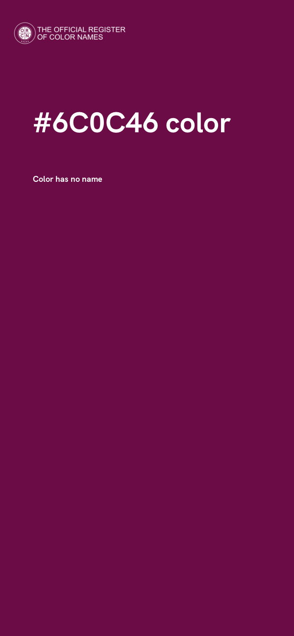 #6C0C46 color image