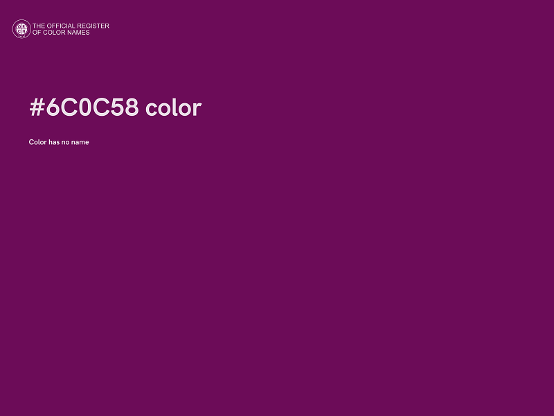 #6C0C58 color image