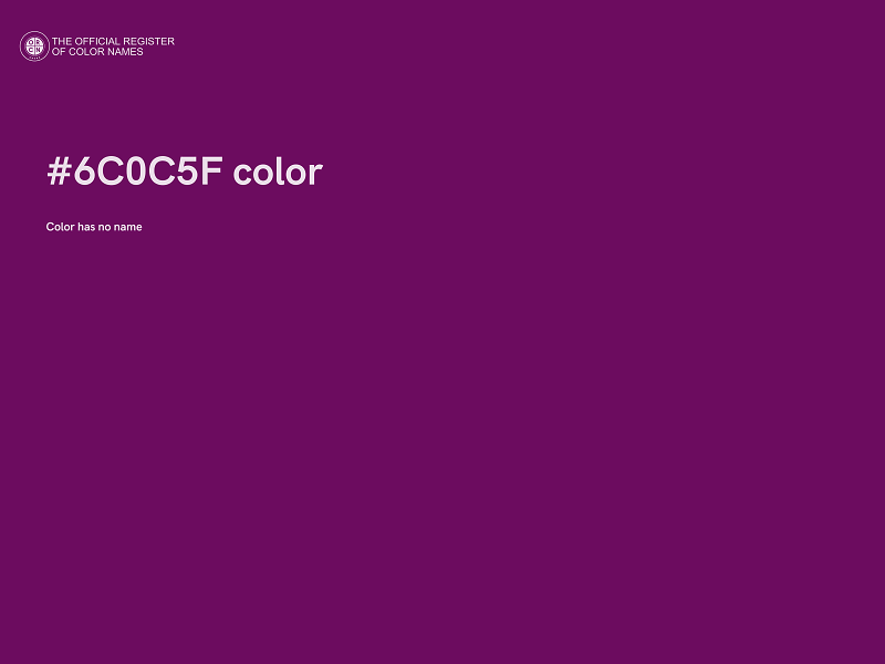 #6C0C5F color image