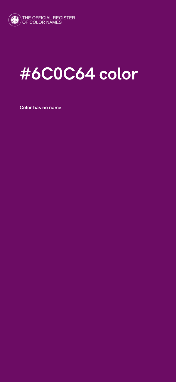 #6C0C64 color image