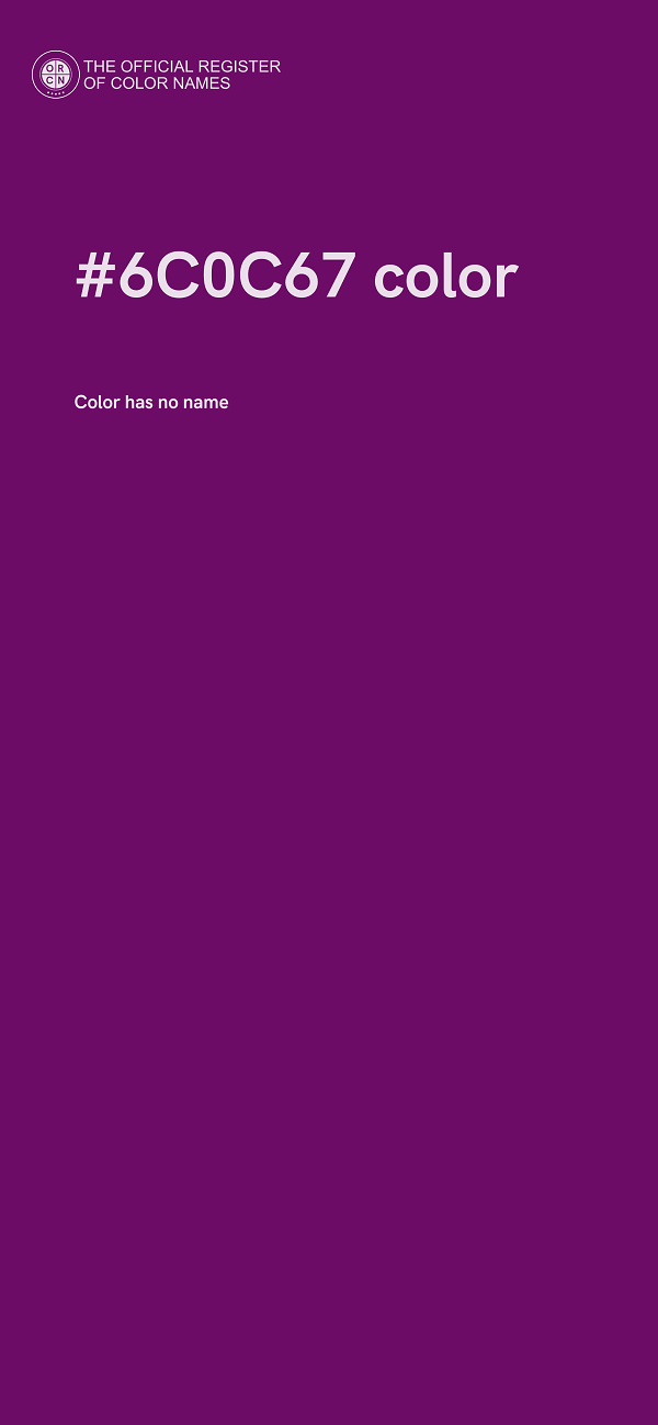 #6C0C67 color image