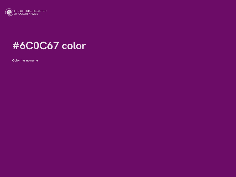 #6C0C67 color image