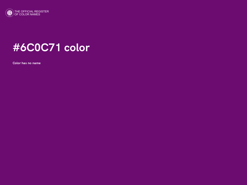 #6C0C71 color image