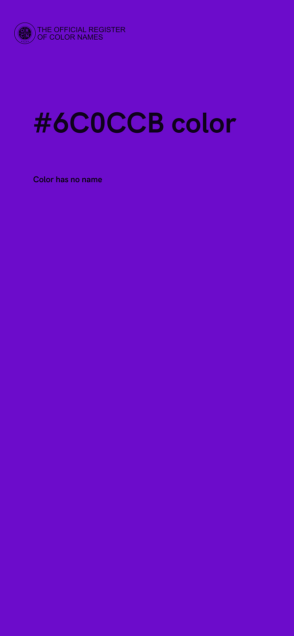 #6C0CCB color image