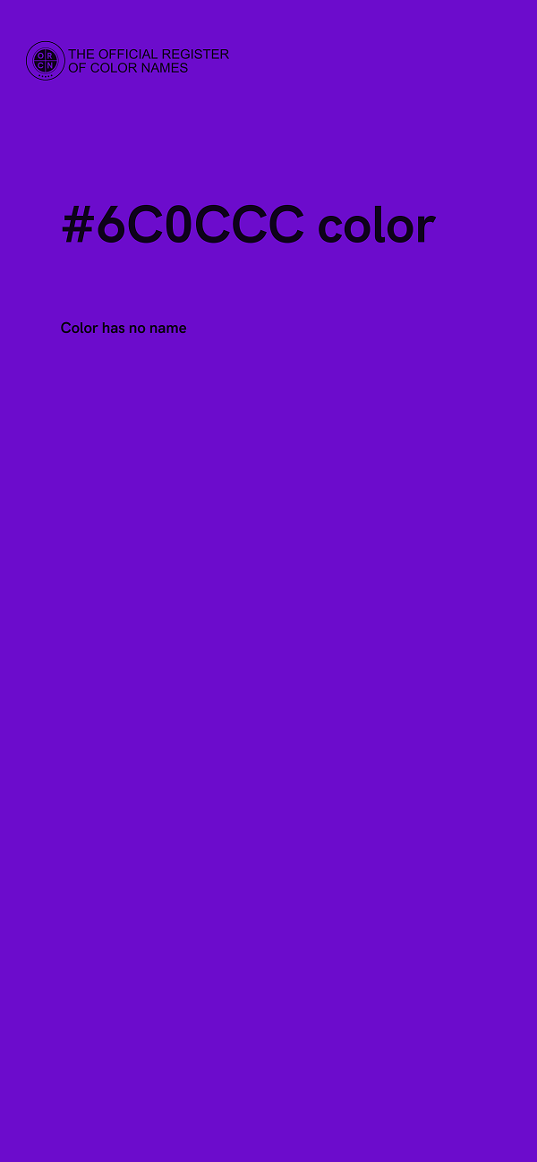 #6C0CCC color image