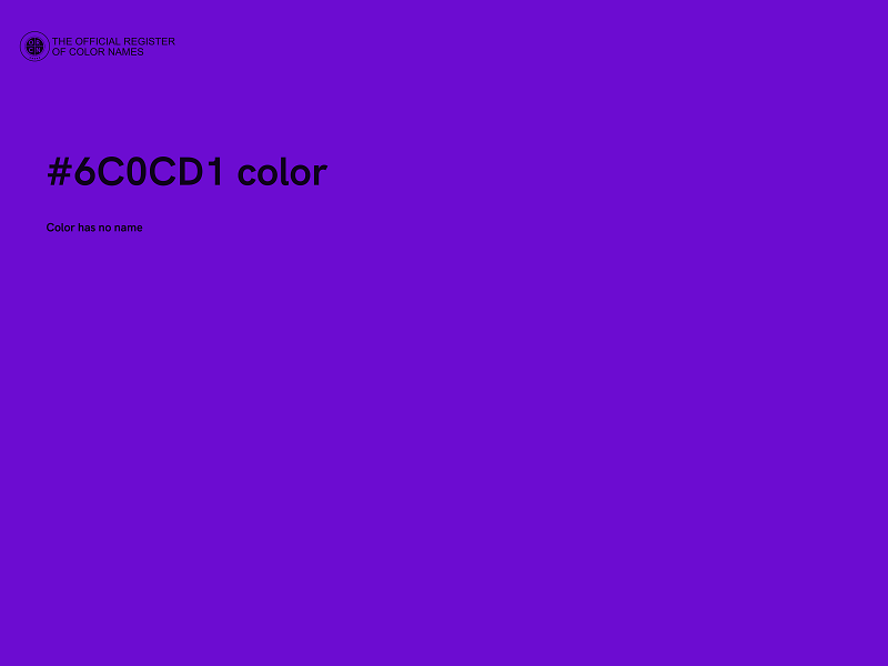 #6C0CD1 color image