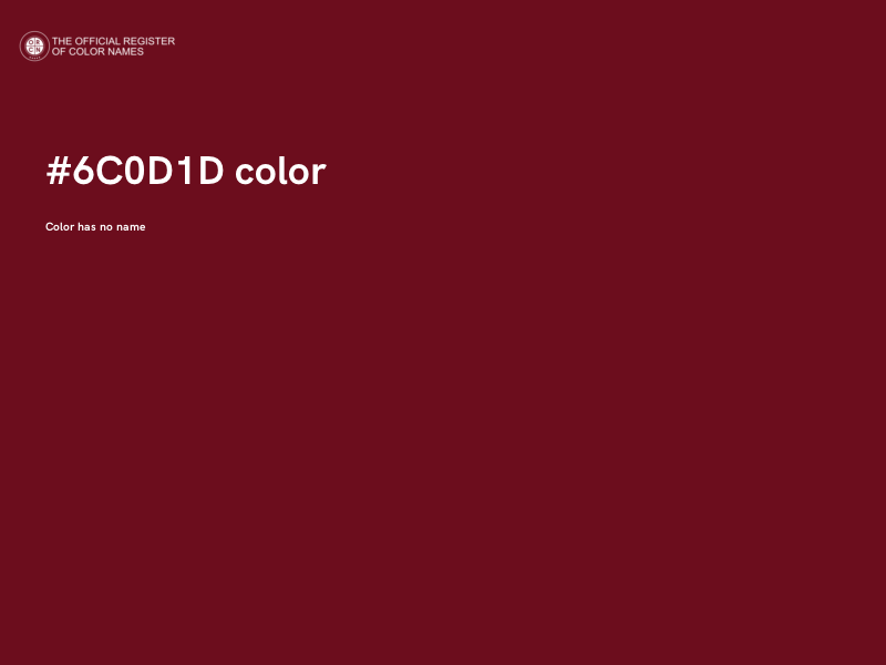 #6C0D1D color image