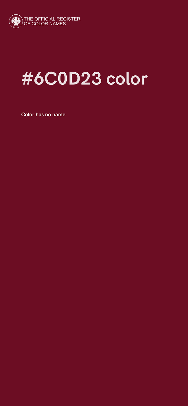 #6C0D23 color image