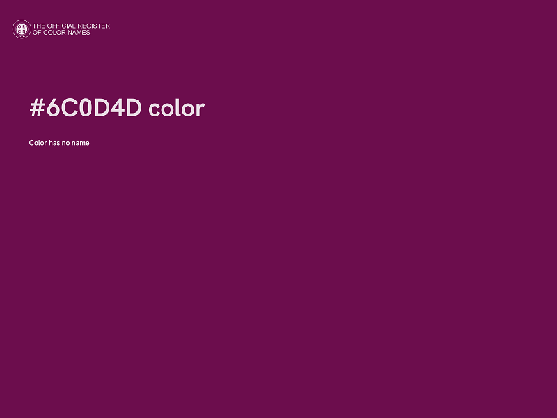 #6C0D4D color image