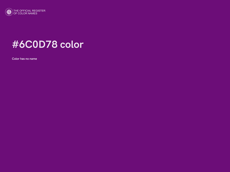 #6C0D78 color image