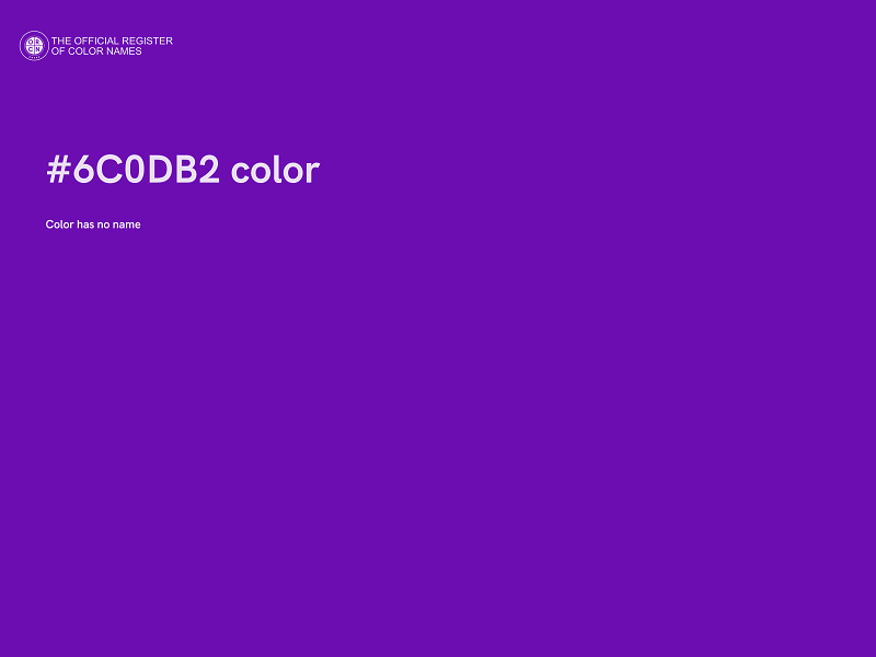 #6C0DB2 color image