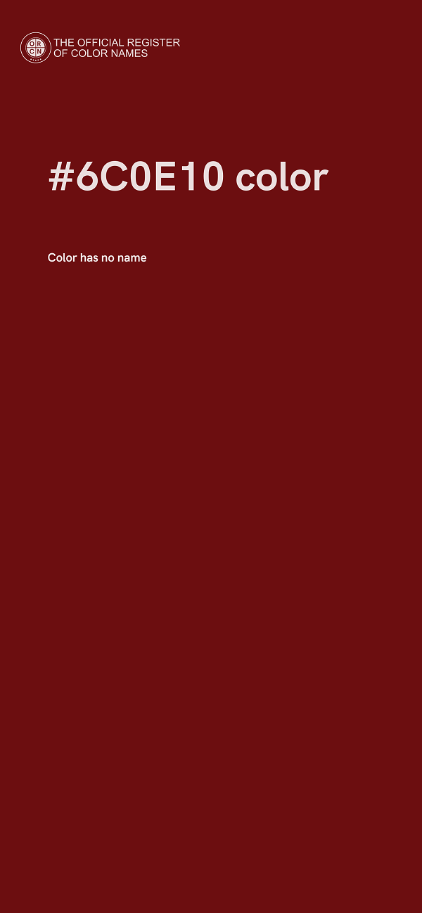 #6C0E10 color image