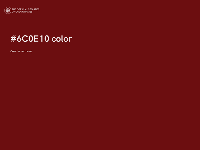 #6C0E10 color image