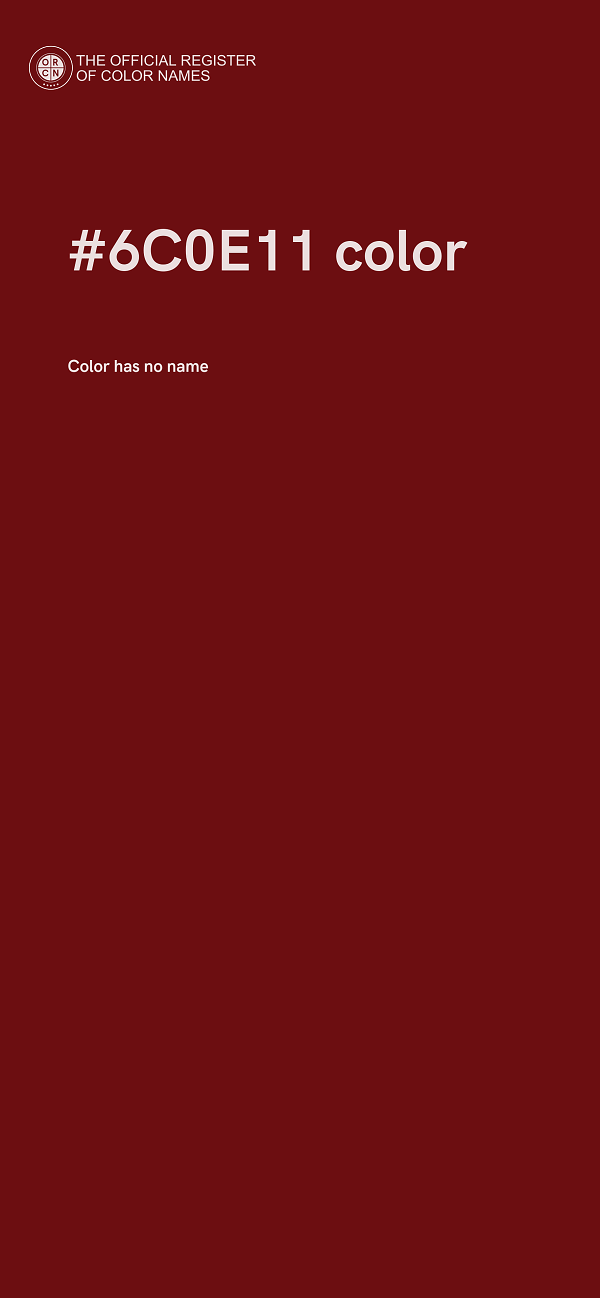 #6C0E11 color image