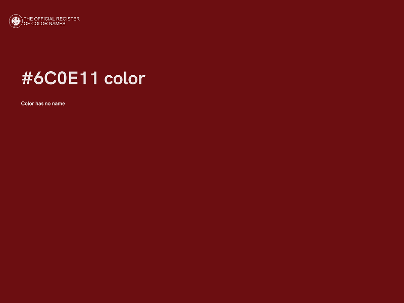 #6C0E11 color image