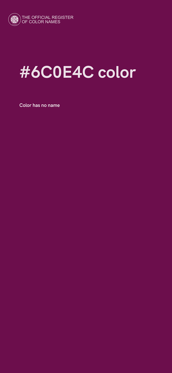 #6C0E4C color image