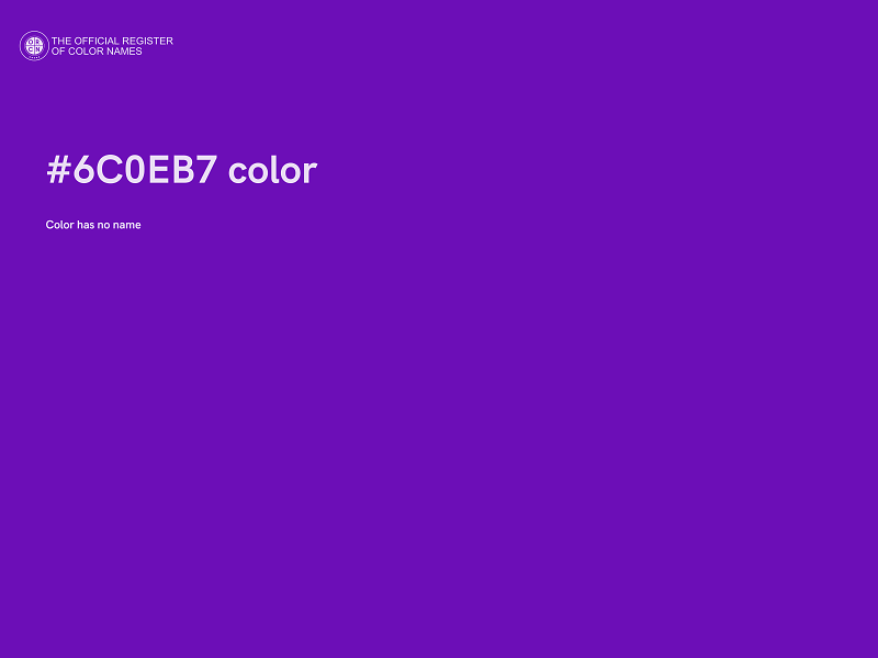 #6C0EB7 color image