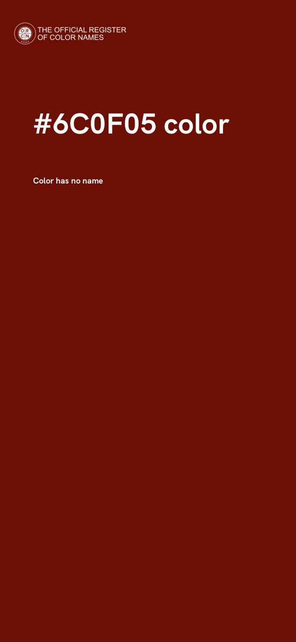 #6C0F05 color image
