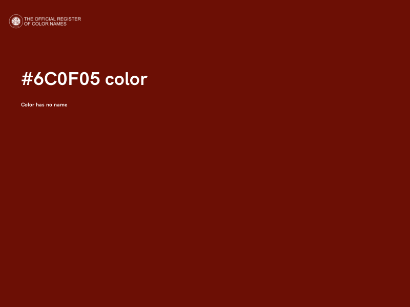#6C0F05 color image