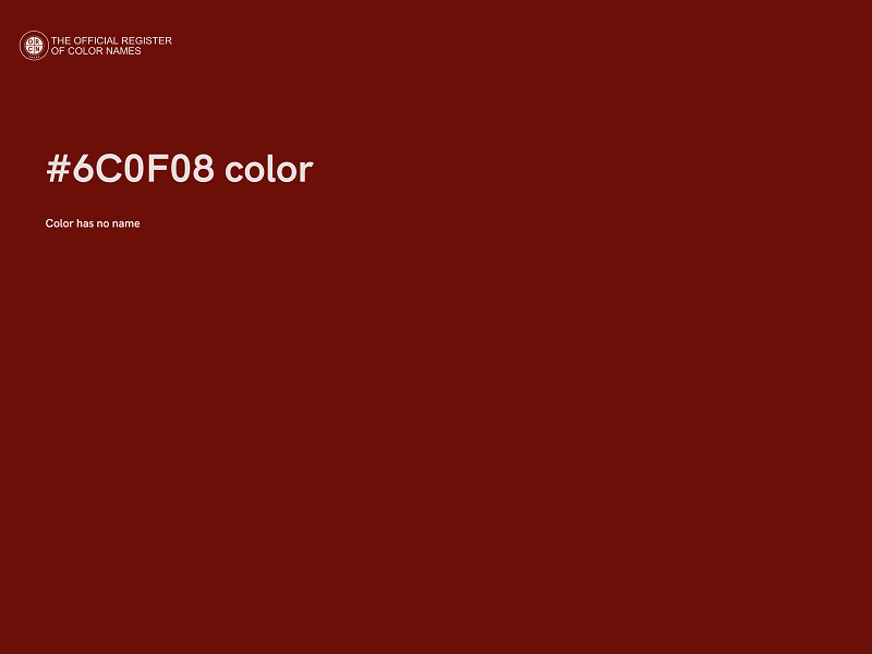 #6C0F08 color image