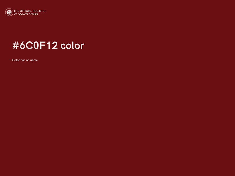 #6C0F12 color image