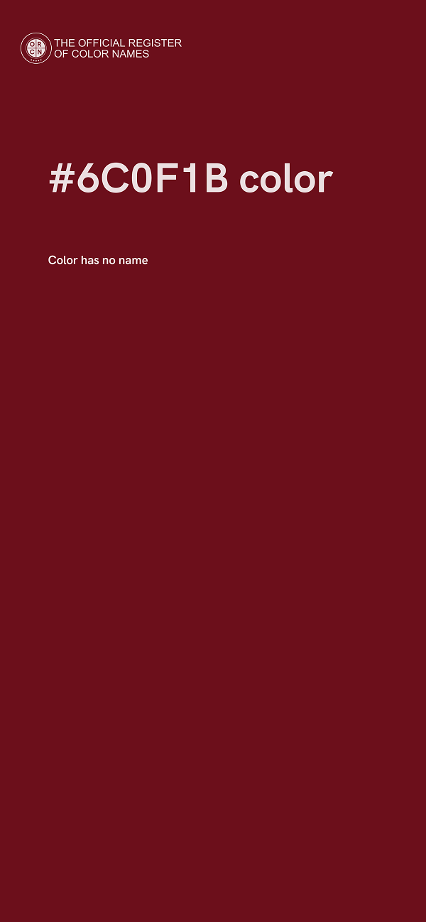 #6C0F1B color image