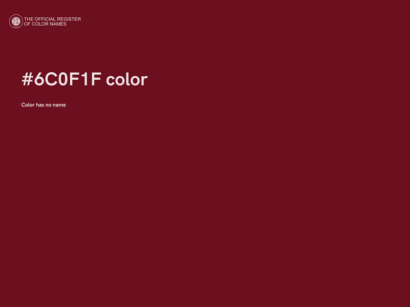 #6C0F1F color image