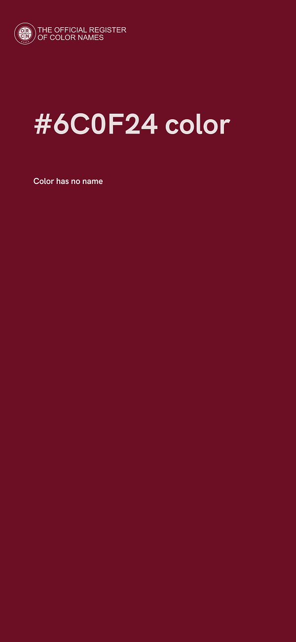 #6C0F24 color image