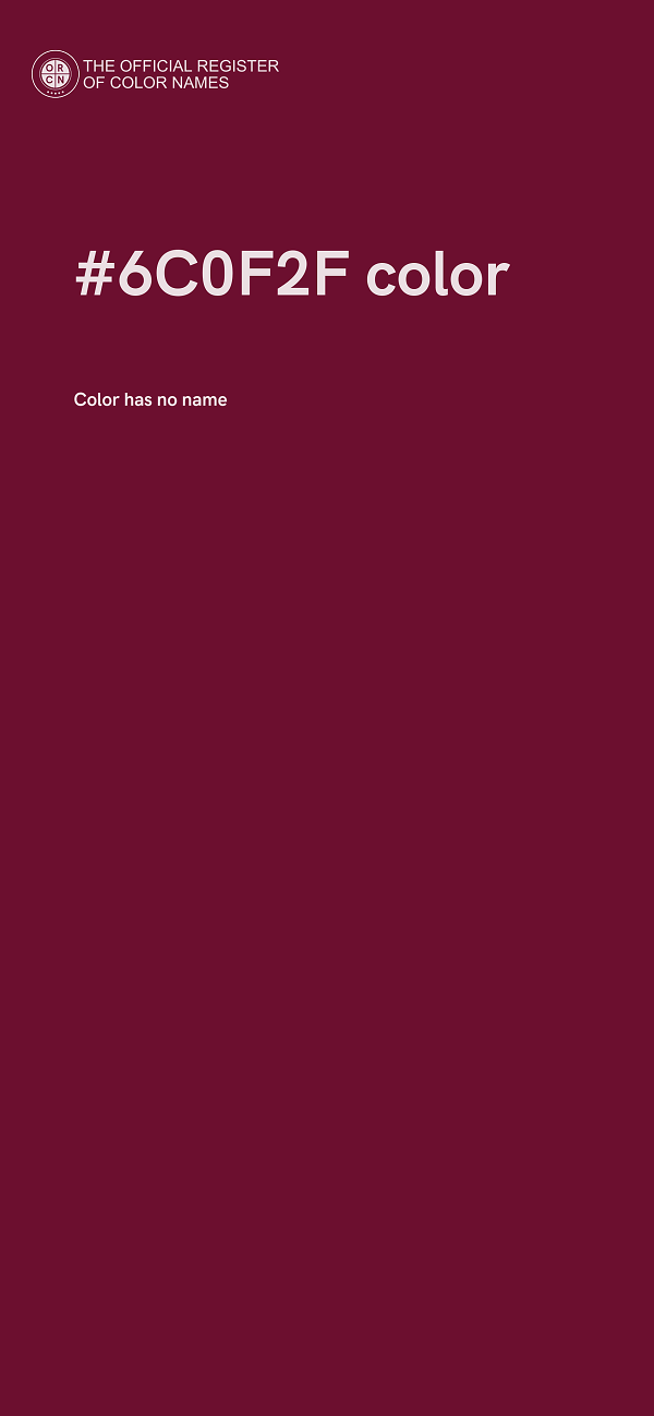 #6C0F2F color image