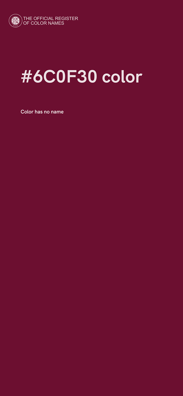 #6C0F30 color image