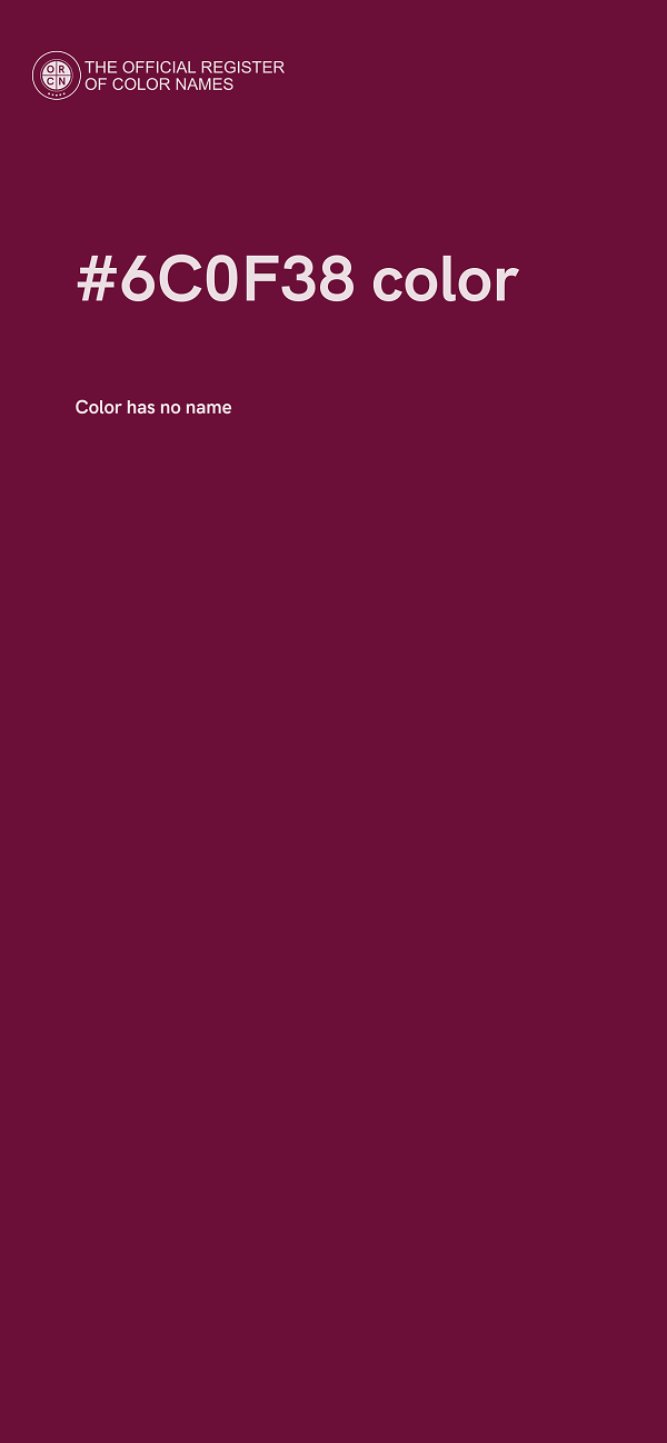 #6C0F38 color image
