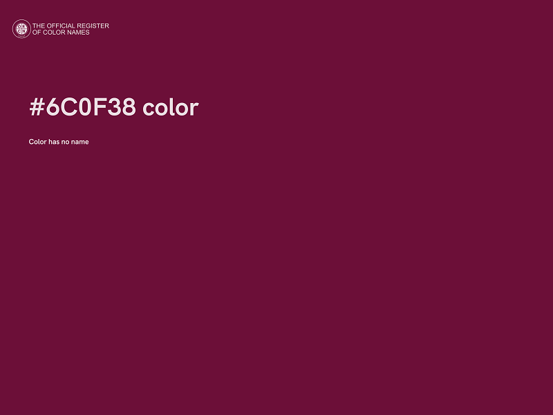 #6C0F38 color image
