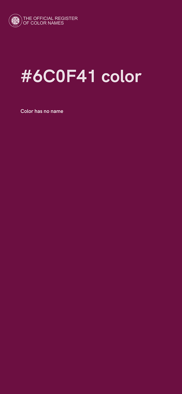 #6C0F41 color image