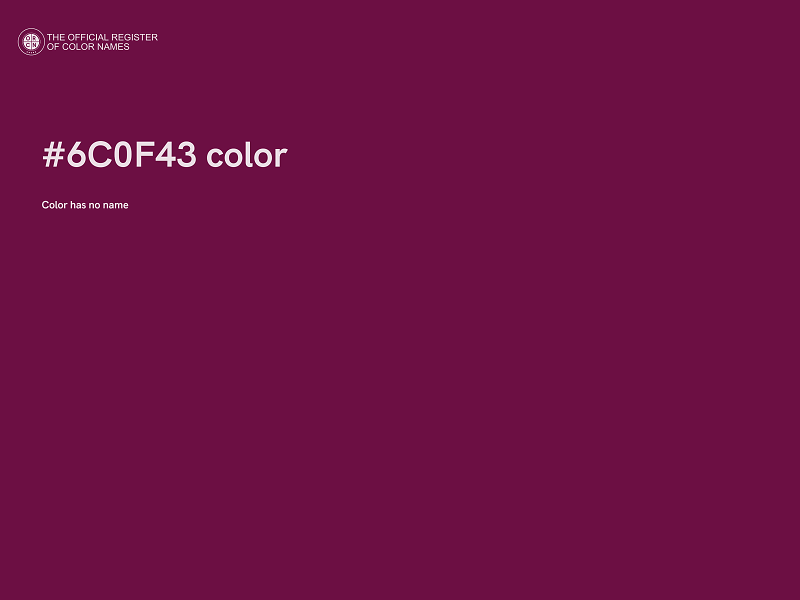 #6C0F43 color image