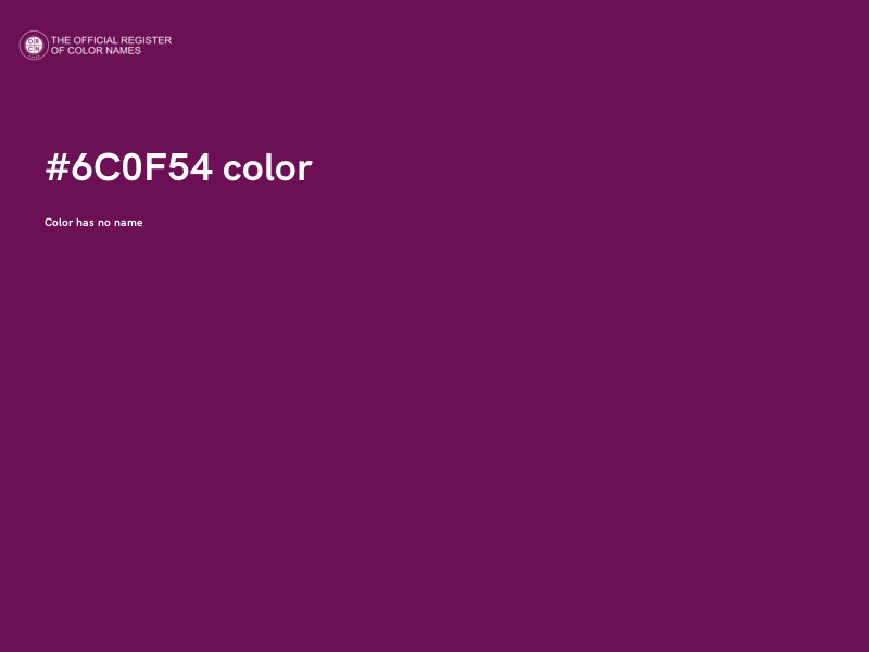 #6C0F54 color image