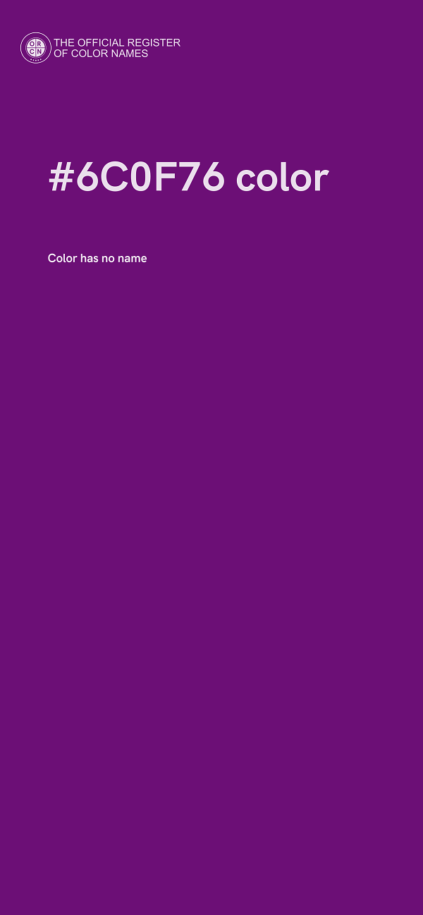 #6C0F76 color image