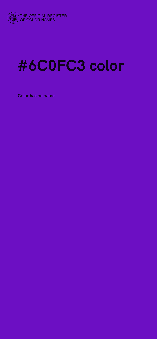 #6C0FC3 color image