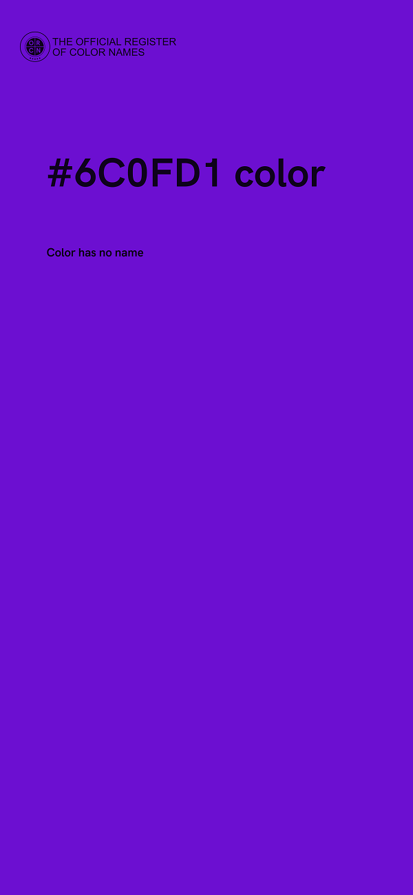 #6C0FD1 color image