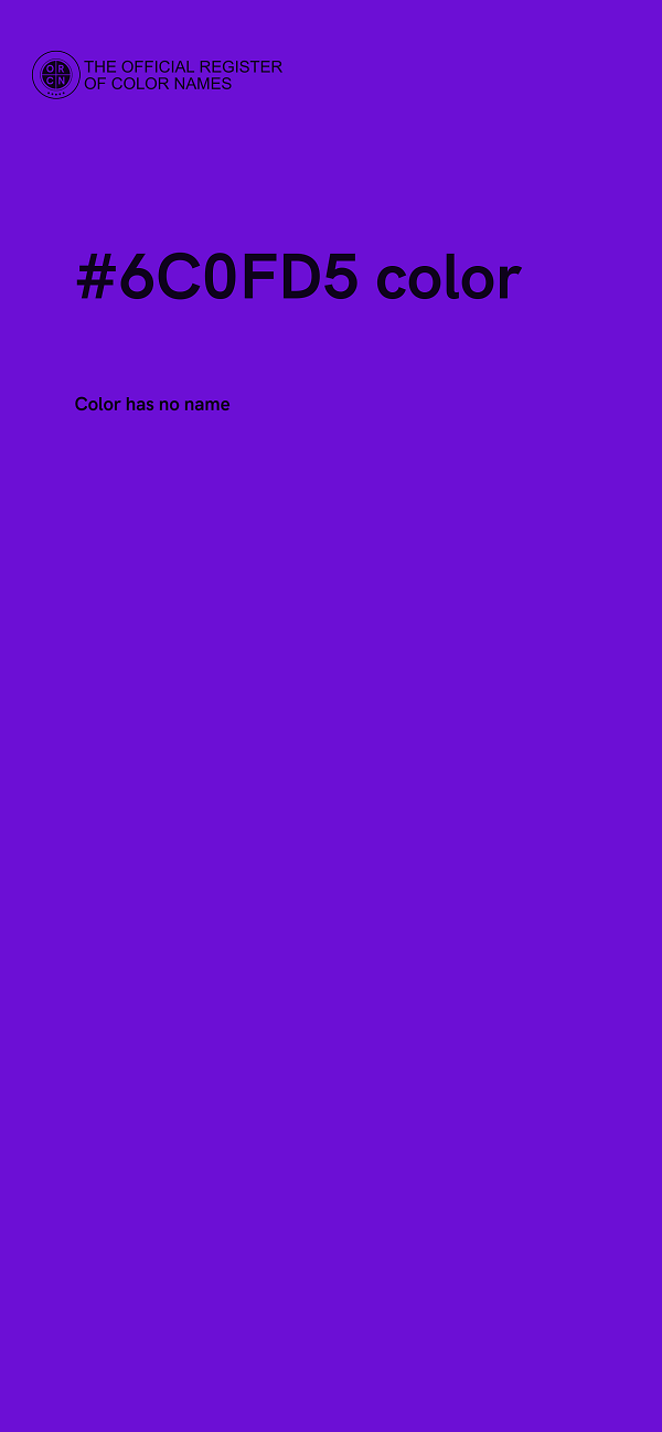 #6C0FD5 color image