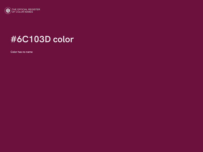 #6C103D color image