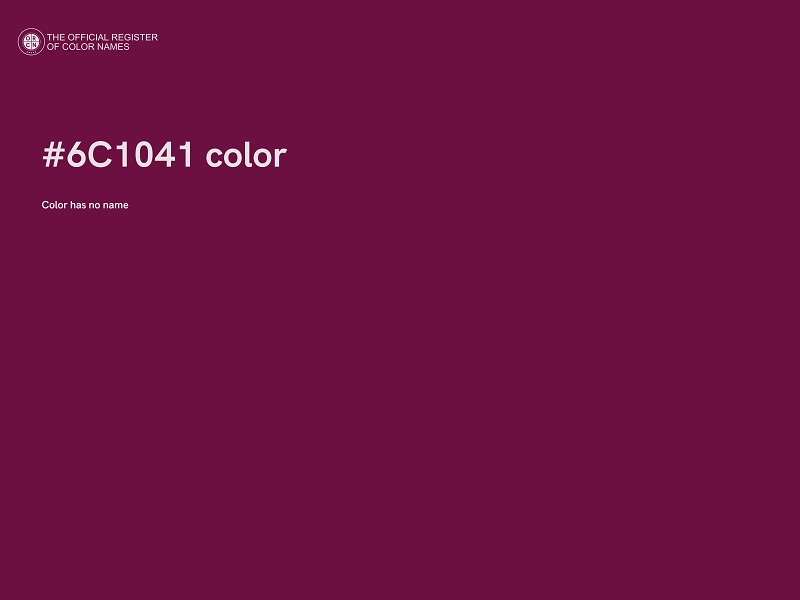 #6C1041 color image
