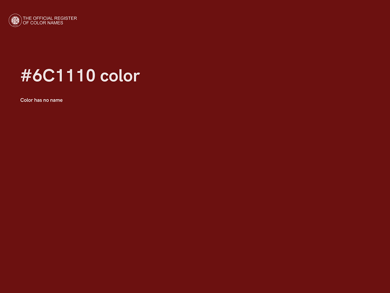 #6C1110 color image