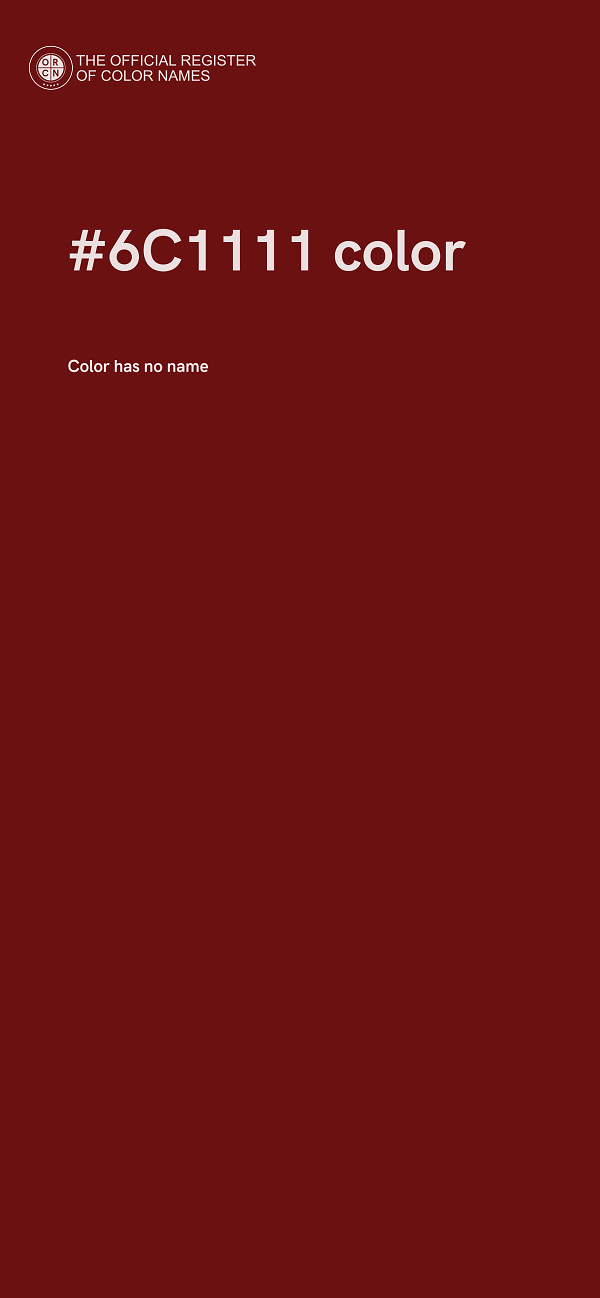 #6C1111 color image