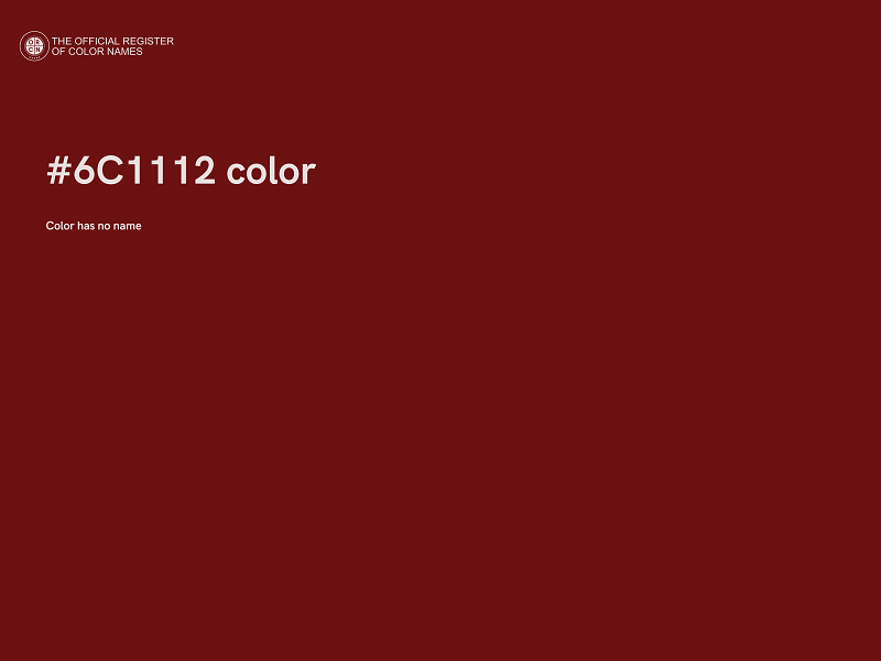 #6C1112 color image