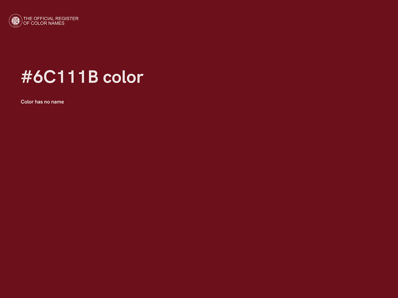 #6C111B color image